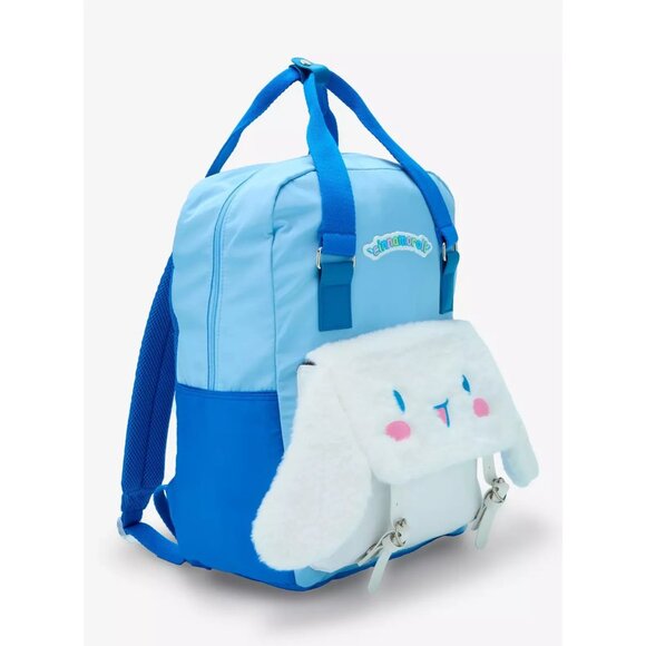 Cinnamoroll Fluffy Pocket Blue Rectangular Backpack NEW